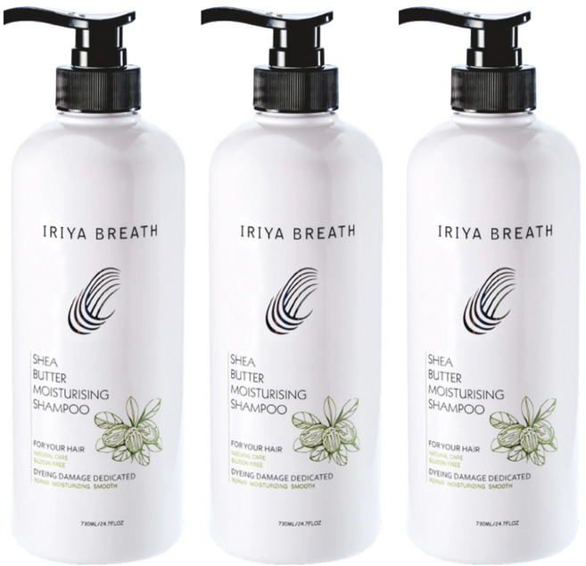 IRIYA BREATH 伊麗雅 乳木果潤澤洗髮乳, 730ml, 3瓶