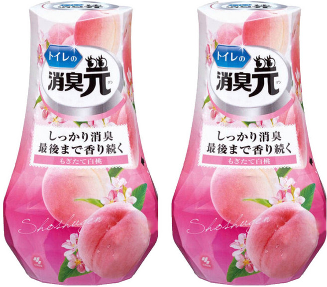 KOBAYASHI 小林製藥 消臭元 浴廁 消臭元 清甜白桃, 400ml, 2個