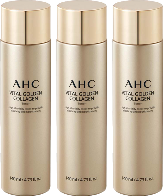 AHC Vital Golden Collagen 活力黃金膠原蛋白化妝水, 140ml, 3瓶