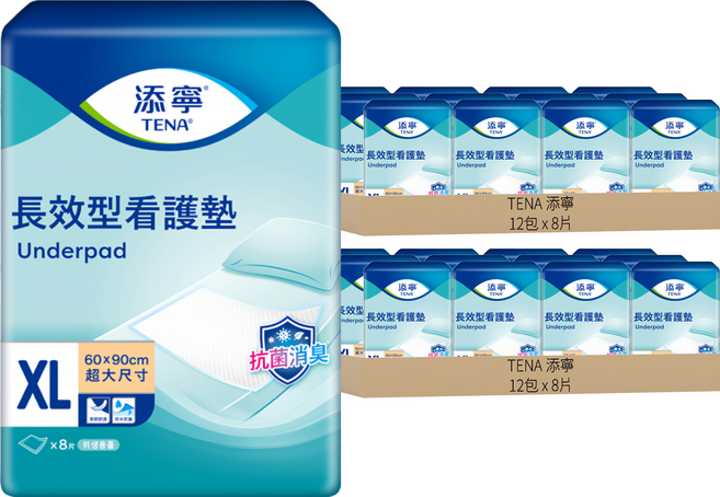 TENA 添寧 長效型看護墊, XL(60 x 90cm), 8片, 24包