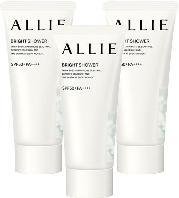 Kanebo 佳麗寶 ALLIE 台灣公司貨 持采亮化UV防曬水凝乳 SPF50+ PA++++ 光肌茉桃香, 60g, 3個