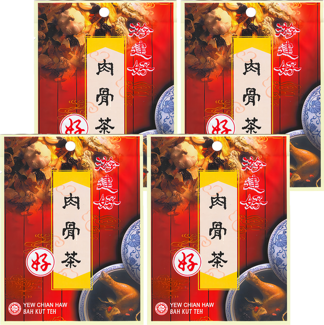游建好 肉骨茶湯滷包 純天然中藥材調製 無添加化學物料及防腐劑, 50g, 4包