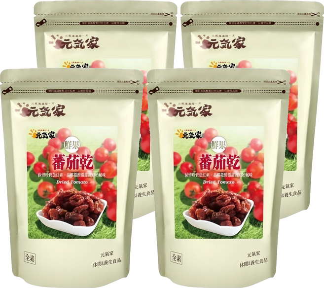 元氣家 香甜番茄乾, 200g, 4包