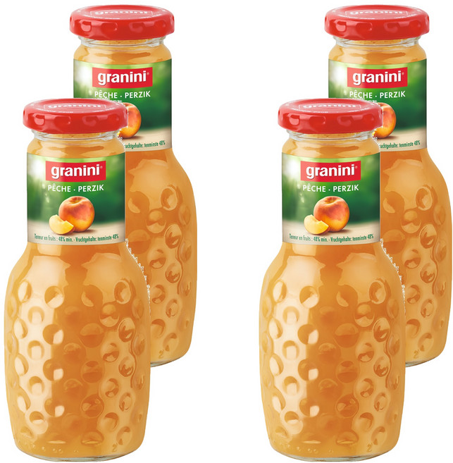 granini 法國酒窩水蜜桃汁, 250ml, 4瓶