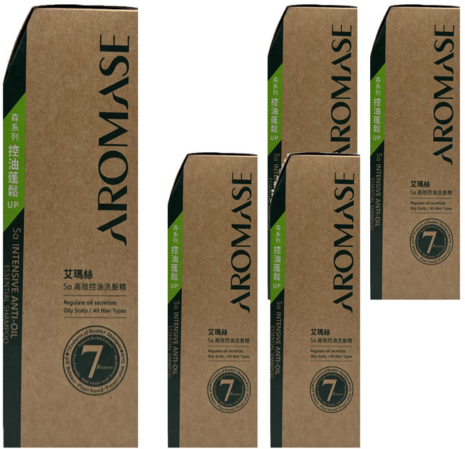AROMASE 艾瑪絲 森系列 5α高效控油洗髮精, 5瓶, 400ml