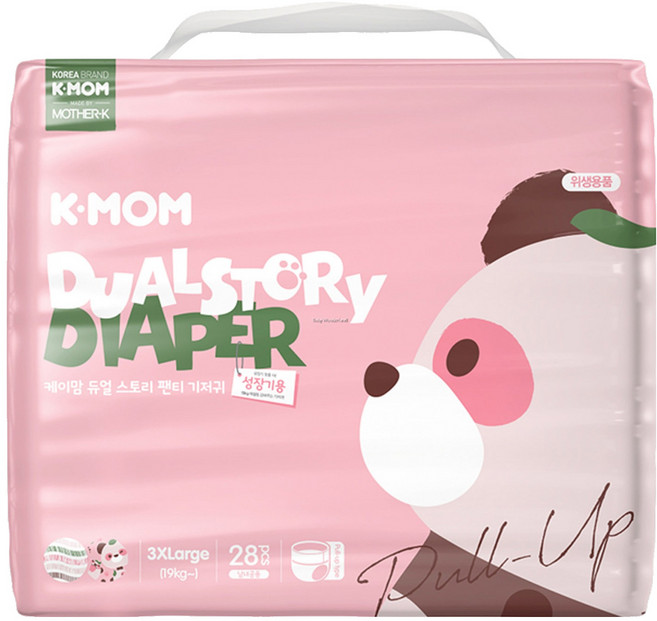 MOTHER-K K-MOM 頂級超薄瞬吸玩睡褲/尿布 19kg以上, 3XL, 28片