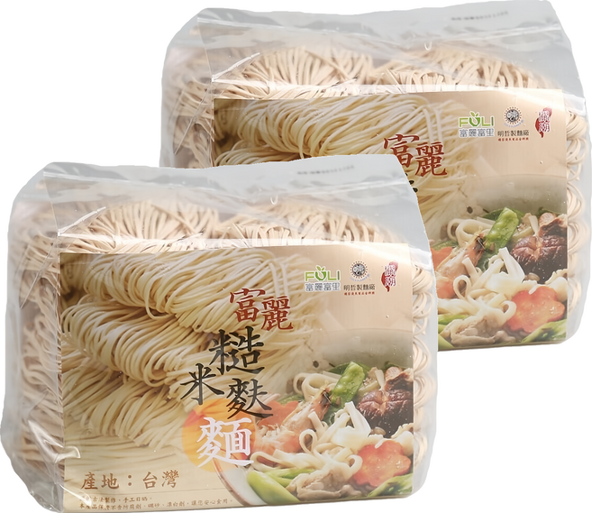 富里鄉農會 米麩麵, 2包, 800g