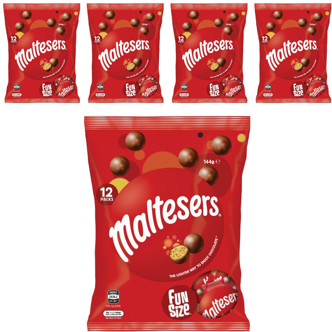 maltesers 麥提莎 麥芽脆心巧克力 樂享包, 144g, 5包