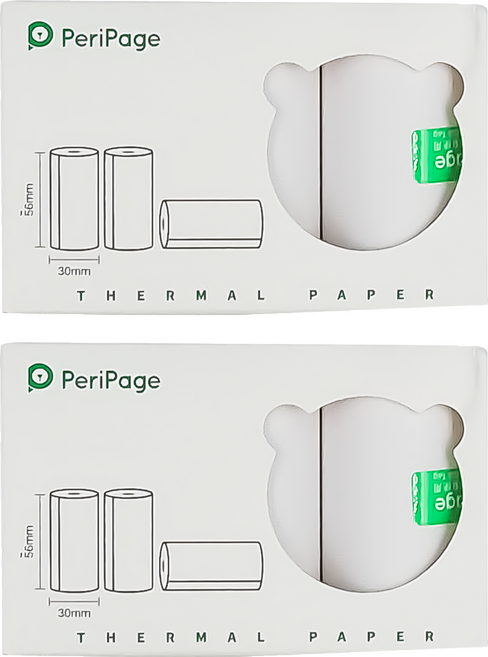 peripage 愛立熊 紙廠 不可貼紀錄紙 3捲, 2盒