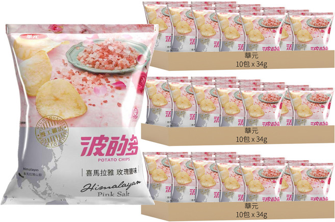 華元 波的多 喜馬拉雅玫瑰鹽味, 34g, 30包