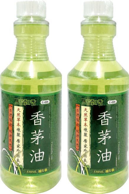 室翲香 香茅油 補充瓶, 2瓶