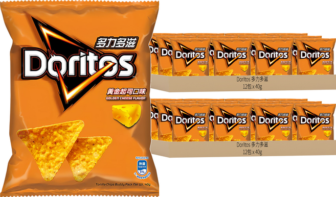 Doritos 多力多滋 玉米片 黃金起司, 40g, 24包