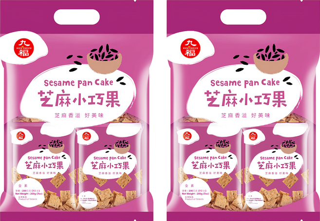 九福 芝麻小巧果, 200g, 2袋