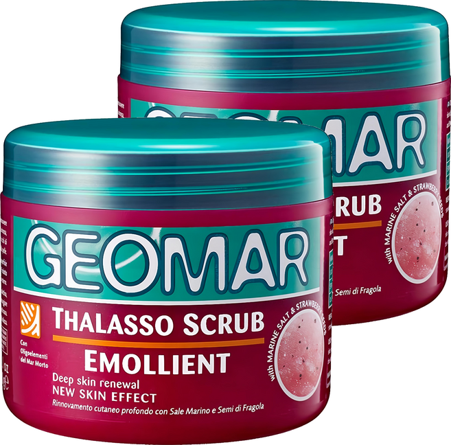 Geomar 吉兒瑪 死海礦物精油身體磨砂膏 草莓精華, 600g, 2罐