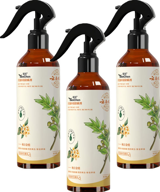 YAO CHEN 瑤辰 植物草本除螨噴霧 秋日金桂, 3個, 300ml