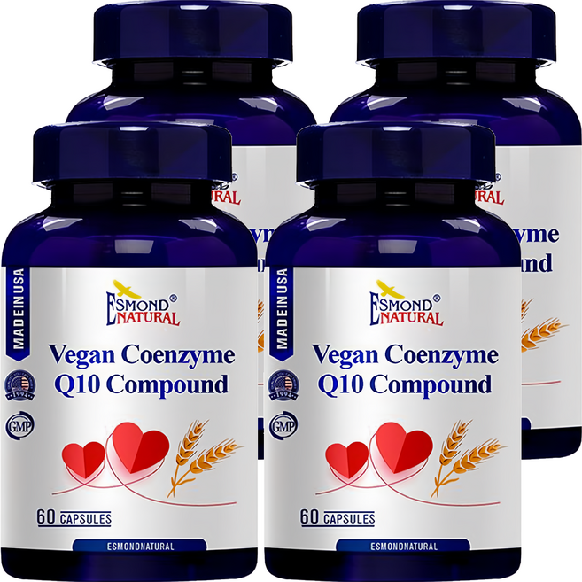 ESMOND NATURAL 愛司盟 輔酵素Q10複方膠囊 純素, 60顆, 4罐