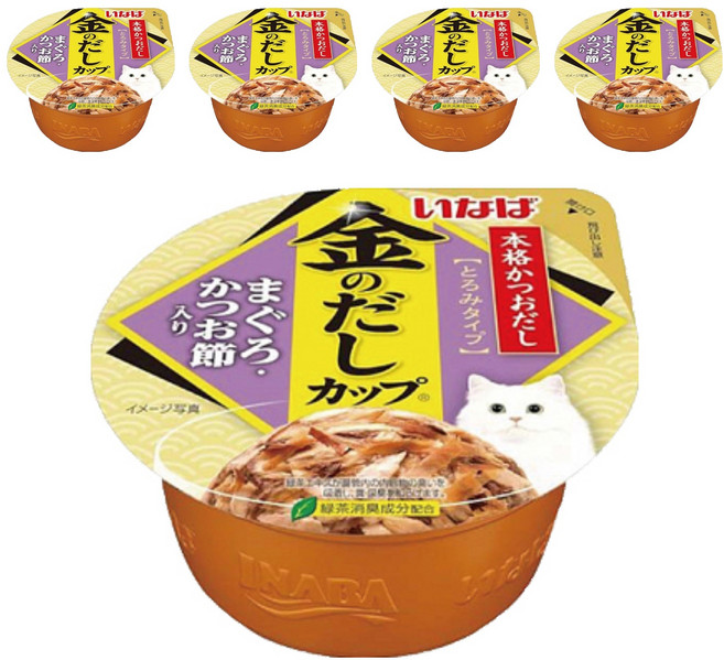 INABA CIAO 金湯杯 貓用湯罐, IMC-136 鮪魚 + 柴魚片, 70g, 5個