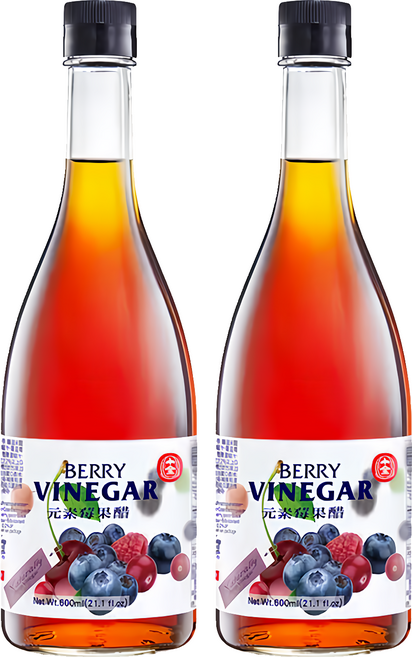 十全元素莓果醋, 600ml, 2瓶