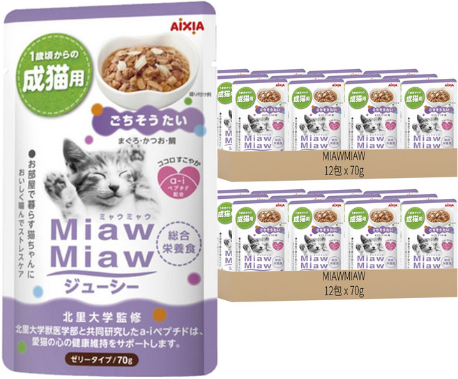 MIAWMIAW 妙喵主食軟包, 鯛魚, 70g, 24包