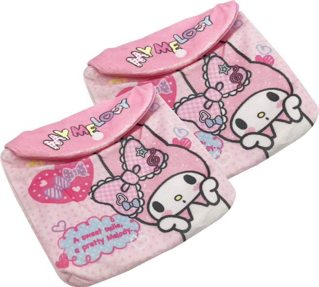 MY MELODY 美樂蒂 絨毛收納袋, 美樂蒂 粉色, 2個