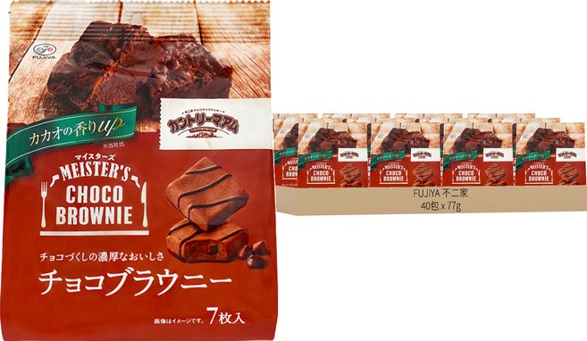 FUJIYA 不二家 職人巧克力布朗尼, 77g, 40包