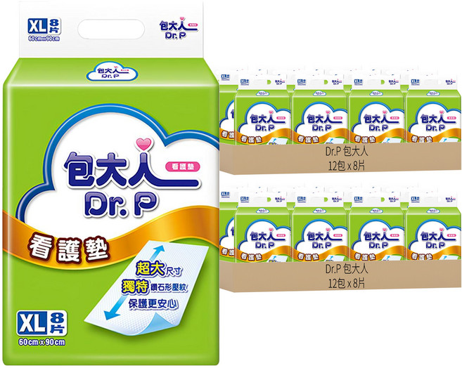 Dr.P 包大人 看護墊, XL, 8片, 24包