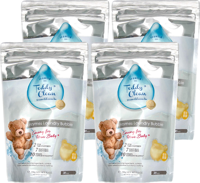 清淨海 純淨泰迪 植萃酵素洗衣膠囊 香草廣藿 150g, 30顆, 4個
