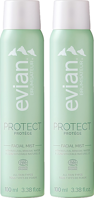 evian 依雲 超導活膚礦泉噴霧 淨化隔離, 2瓶, 100ml