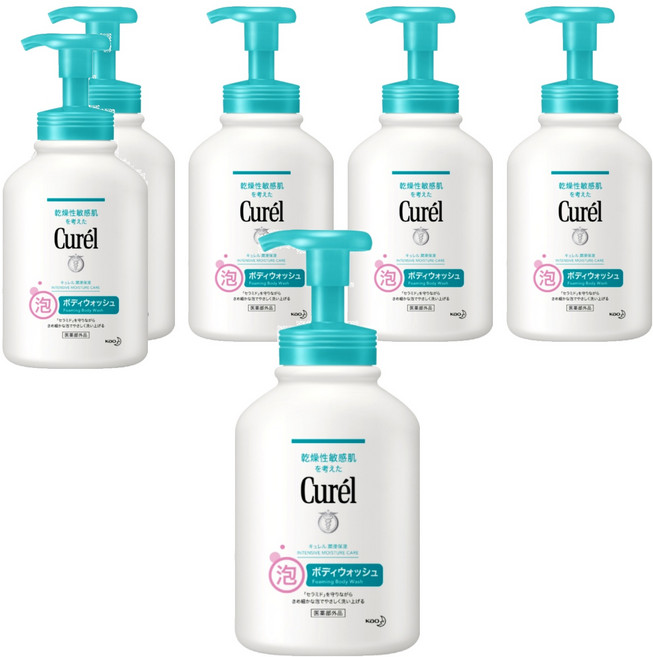 Curel 珂潤 低敏潤浸保濕沐浴慕絲, 480ml, 6瓶