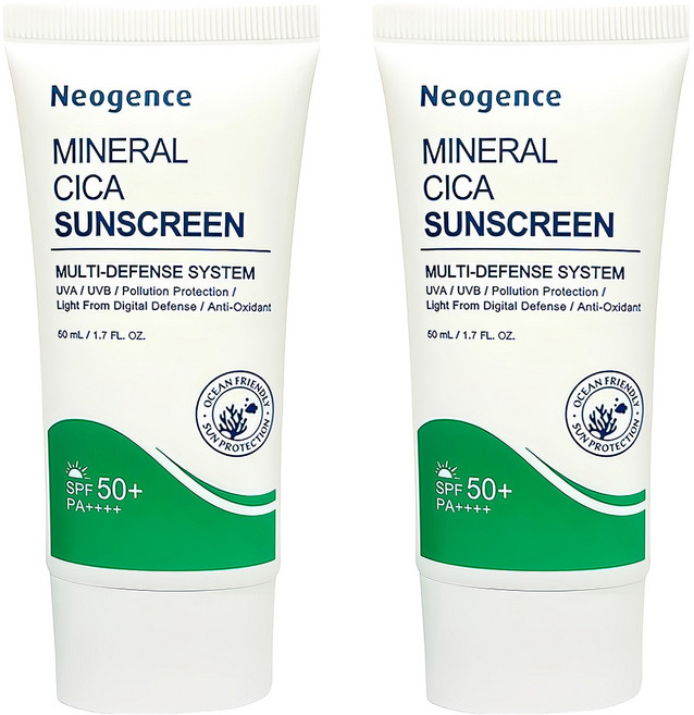 Neogence 霓淨思 積雪草純物理舒敏防曬乳 海洋友善 SPF50+ PA++++, 2個, 50ml