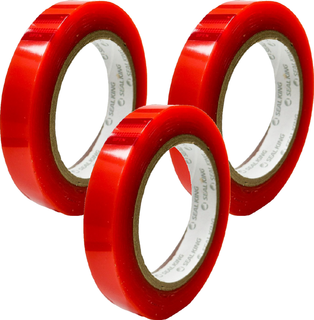 CLEAN 克林 ELItape易利黏 超黏雙面膠帶 紅膜排廢 18mm x 15m, 紅色, 3捲