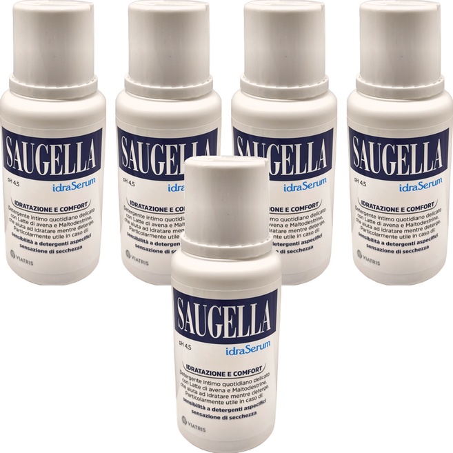 SAUGELLA 賽吉兒 菁萃潔浴凝露 潤澤型, 5瓶, 200ml