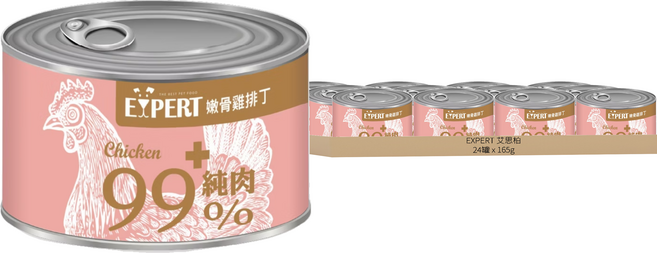 福壽實業 犬罐, 165g, 24罐, 嫩骨雞排丁