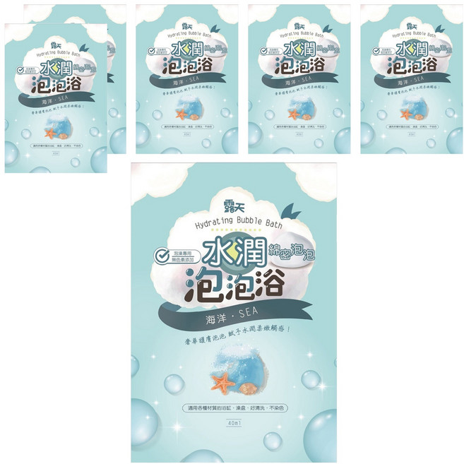 露天 水潤泡泡浴 海洋, 40ml, 6包