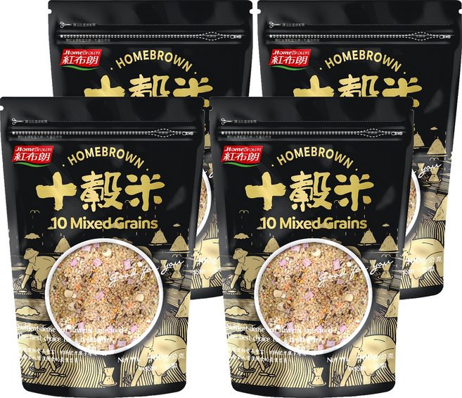 HomeBrown 紅布朗 十穀米, 900g, 4包