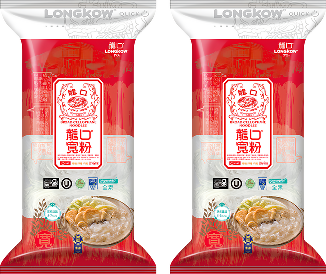 龍口 寬粉 快煮型 復刻版, 350g, 2包