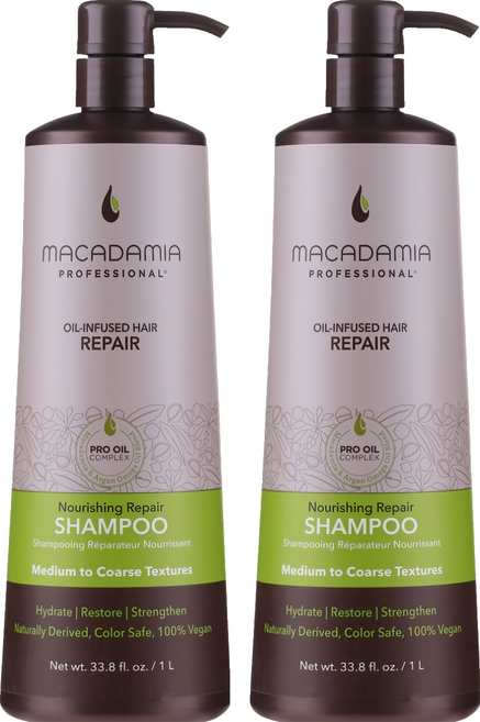MACADAMIA BEAUTY Professional 瑪卡奇蹟油 潤澤髮浴, 2瓶, 1L
