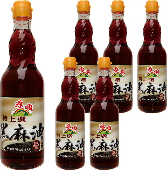 源順製油 特上選黑麻油, 570ml, 6瓶