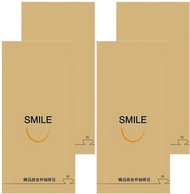 smile coffee 微笑咖啡 精品級金杯咖啡豆 典藏金杯 中焙, 咖啡豆(無研磨), 450g, 4包