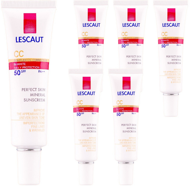 LESCAUT 蕾斯卡歐 礦采無瑕防曬隔離霜SPF50, 30ml, 6入