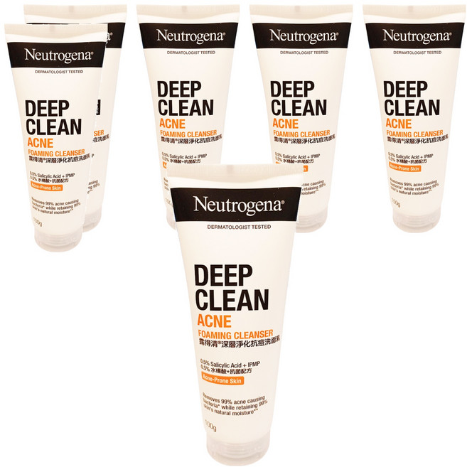 Neutrogena 深層淨化抗痘洗面乳, 100g, 6條