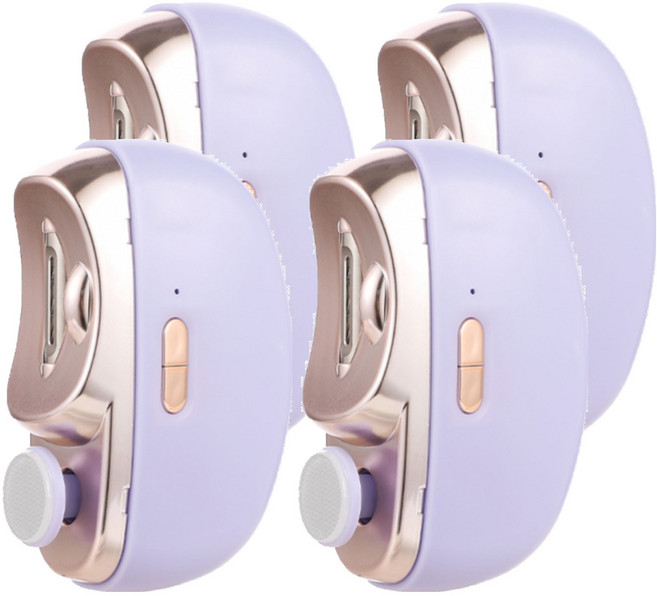 電動指甲修剪磨甲機 升級款, 4個, 紫色