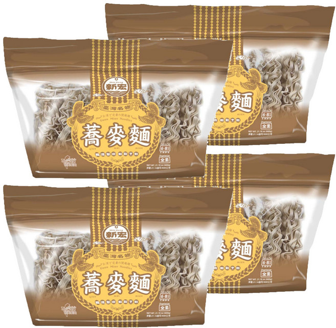 新宏 蕎麥關廟麵, 600g, 4個