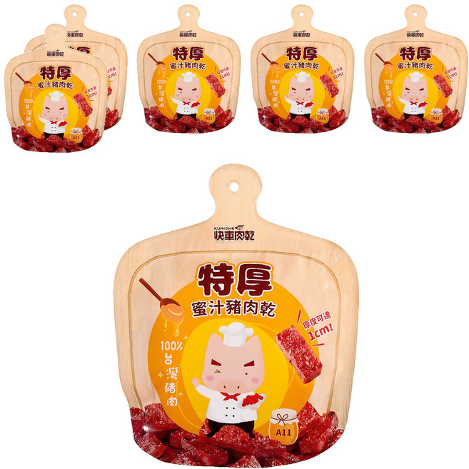 快車肉乾 招牌特厚蜜汁豬肉乾 A11, 200g, 6包