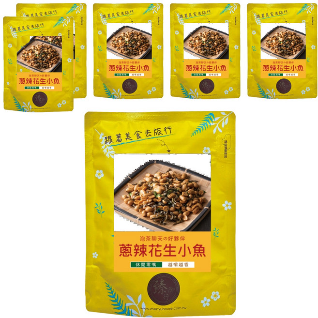 臻御行 蔥辣花生小魚, 200g, 6個