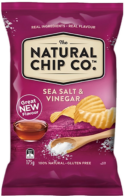 NATURAL CHIP CO. 波浪厚片洋芋片 海鹽酸醋口味, 175g, 1包