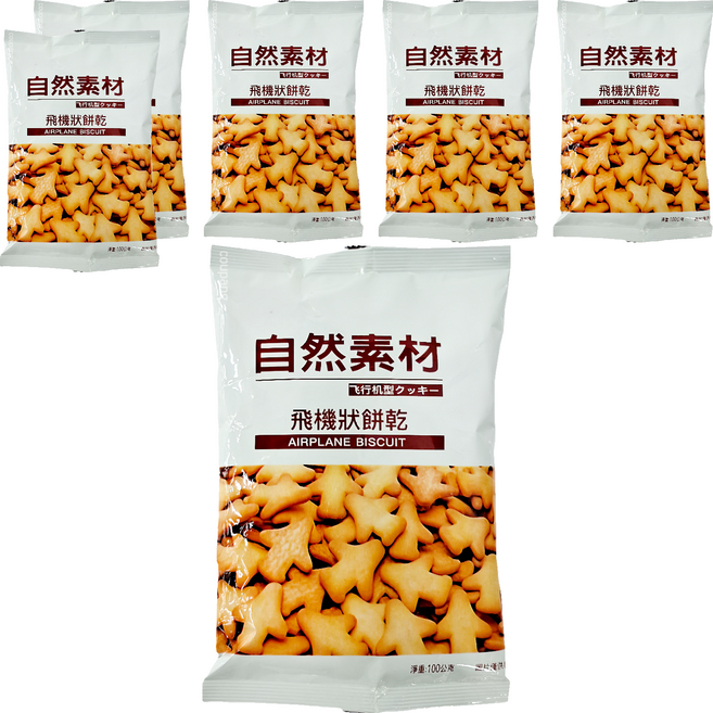 自然素材 飛機狀餅乾, 100g, 6包
