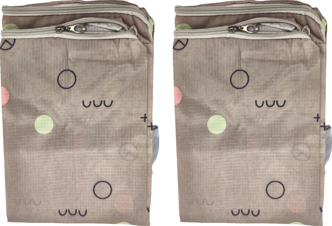 牛津布收納袋 大號(58 x 38 x 22cm), 灰圈圈, 4個