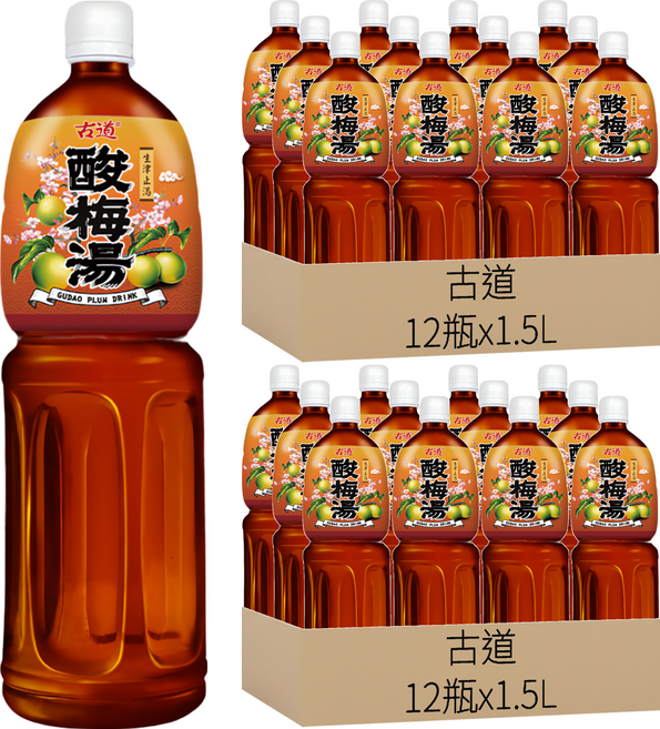 古道 酸梅湯, 1.5L, 24瓶