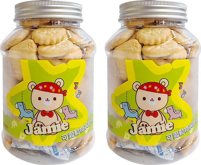 恩澤食品 可愛動物餅乾, 150g, 2罐